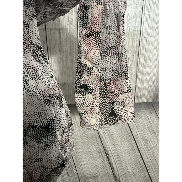 Reiss Women's Size 12 Multicolor Abstract Circle Print Maggie Button Up Blouse - Picture 5 of 10